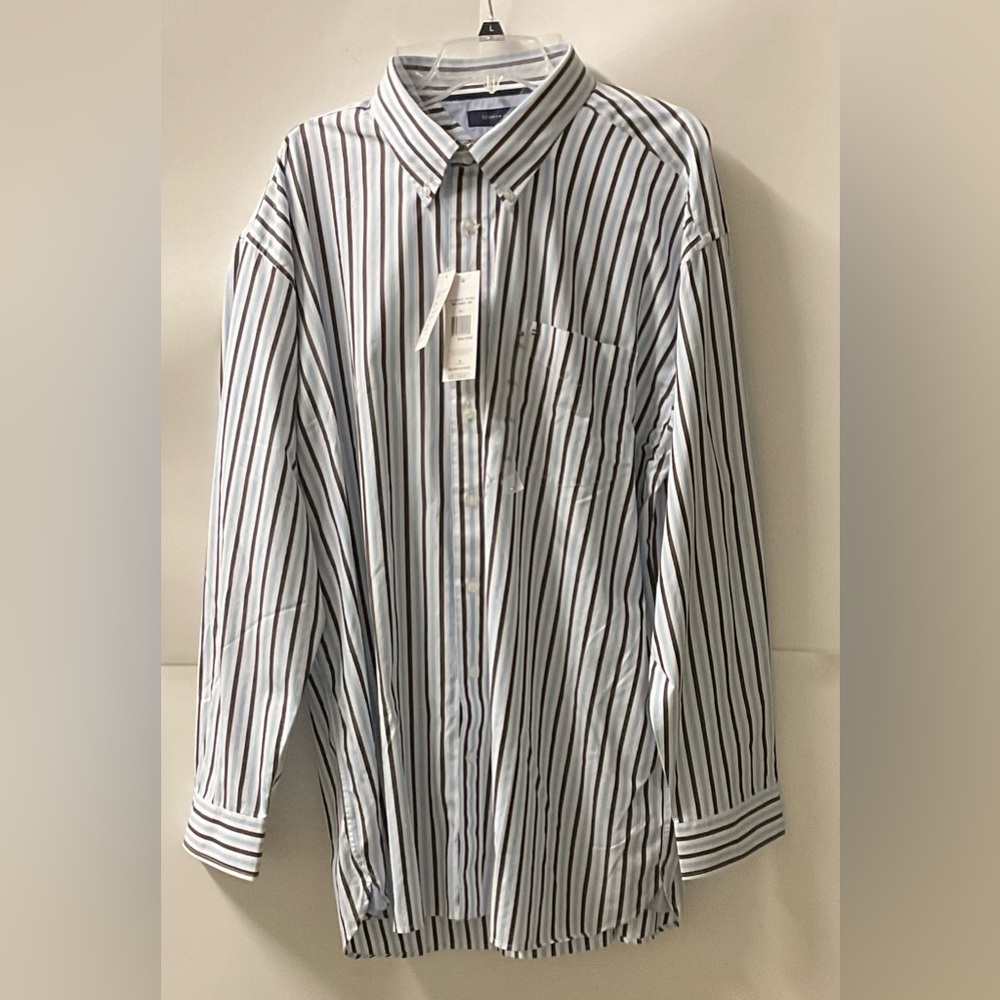 Tommy Hilfiger Men's Striped Button-Down Shirt - Black and White
